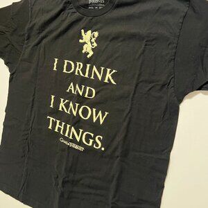 Game of Thrones I Drink And I Know Things Tyrion Lannister Men's size 2XL Shirt